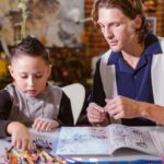 Homeschooling - A Boy Painting